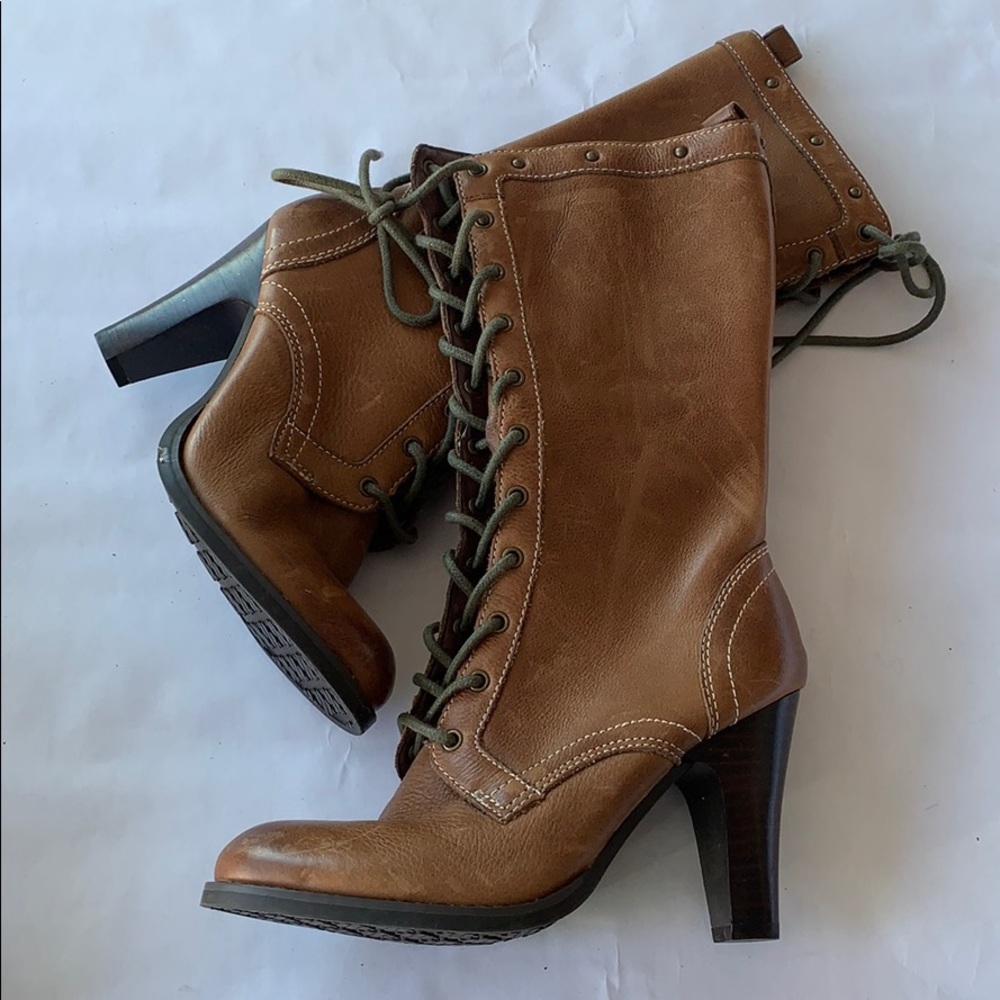 Bass-Lilian Lace Up Heels